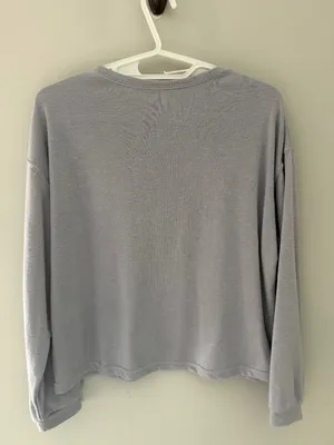 Clemson Tigers Sideline Apparel Embroidered Cropped Pullover Women’s M Gray thumbnail 7