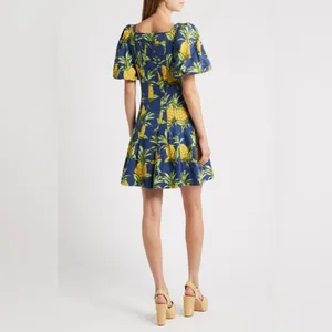 NWT FARM Rio Pineapple Print Linen Blend Minidress thumbnail 2