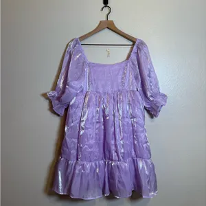 Baltic Born Medea Babydoll Chiffon Mini Dress In Lilac‎ Purple thumbnail 2