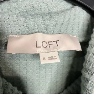 Loft‎ waffle knit cowl knit top green size medium thumbnail 5
