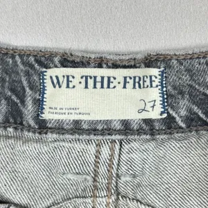We The Free People Jeans Womens 27 Good Luck Barrel Mid Rise Gray Denim Cotton thumbnail 6