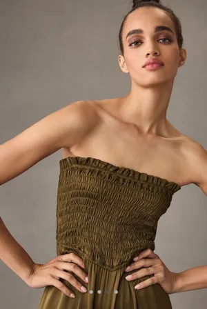 Anthropologie Jumpsuit Olive thumbnail 2