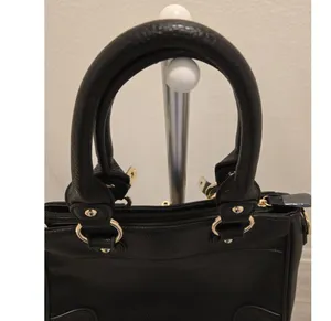 The Danbury Mint GS Monogram Black Handbag NEW Purse Top Handles and Strap thumbnail 5