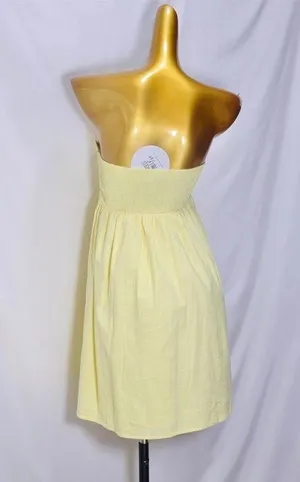 PRINCESS POLLY Osment Lemon Yellow Strapless Mini Dress thumbnail 7