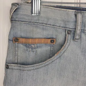 Free People Distressed Denim Shorts Light Wash thumbnail 5