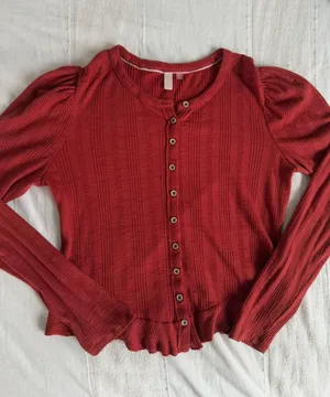 Anthropologie Pilcro Top Womens Cardigan Button Front thumbnail 1