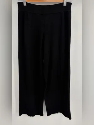 Anthropologie Daily Practice wide leg cropped sweater pant black women’s S thumbnail 4