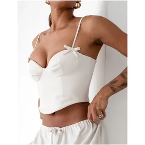 Anthropologie NWT Rumored Women Large Corset Top Coquette Vintage Quiet Luxury thumbnail 2