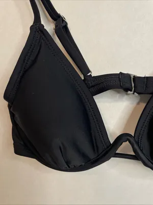 Wild Fable Classic Black Bikini Top w/ Removable Pads. Underwire. Size: XXS (00) thumbnail 7
