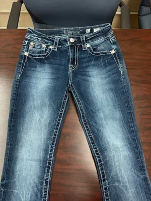 Miss Me Standard Boot Cut Jeans With Embellished Pockets Size 27 thumbnail 2