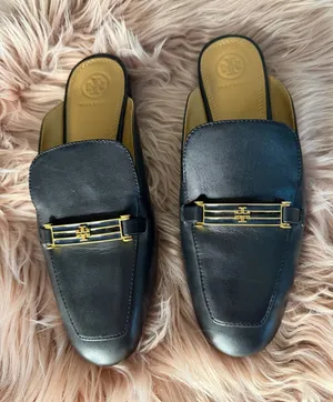 Tory Burch Amelia Backless Leather Loafers Black Size 8 thumbnail 1