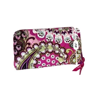 Vera Bradley 2010 "Very Berry Paisley" Hope Toile Hidden Wristlet‎ Wallet Pink thumbnail 6