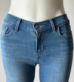 Levi 710 Blue Super Skinny Stretch Jeans thumbnail 2