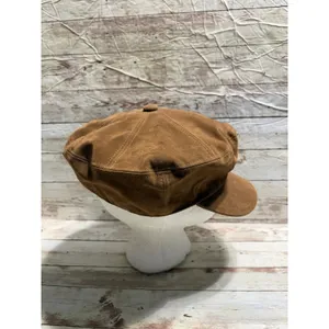 Altar'd State FAux Suede Cabbie Newboy Hat Rounded Crown One-Size Brown Tan thumbnail 2