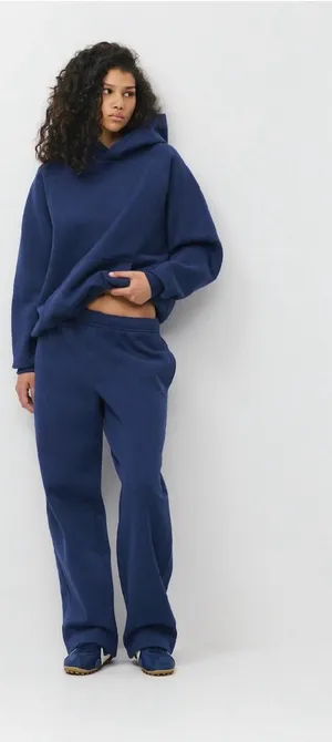 Aritzia Sweatfleece Mega Fit Navy Sweatpants thumbnail 1