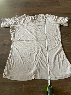 Skims Sheer Gray Short Sleeve Tee, Size Medium, See Flaw thumbnail 5