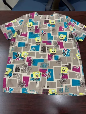 Nickelodeon SpongeBob Scrub Top Size Small thumbnail 3