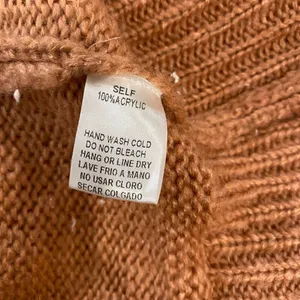 Easel Los Angeles Brown Knit Cardigan White Stripe Sleeves Open Front Size M thumbnail 11