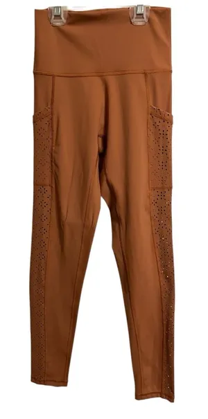 Aerie Chill Play Move Laser Cut Out 7/8 High Rise leggings sz small side‎ pocket thumbnail 1
