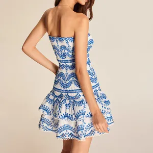 Commense Ripple Strapless Tiered Hem With Scalloped Detailing Dress size L thumbnail 2