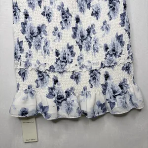 Abercrombie & Fitch Blue & White Smocked Floral Mini Dress thumbnail 8