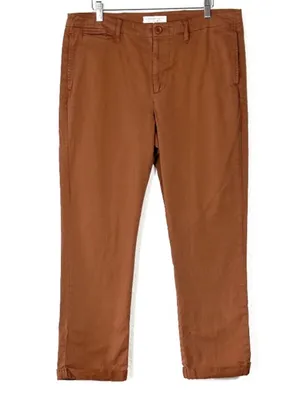 Current/Elliott The Captain Pant cuffed trouser rust brown Cappuccino size 31 thumbnail 3