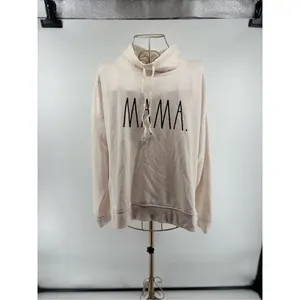 Rae Dunn Mama Funnel Neck Pullover Sweatshirt Size Small Cream thumbnail 10