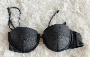 Victoria's Secret Shimmer Metallic Bikini Swim Top 34C thumbnail 1
