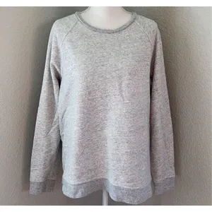 Everlane Heathered Gray Crewneck Pullover Sweatshirt Size Large thumbnail 3