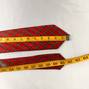 J Z Richards Silk Vintage Tie Men's Geometric Red Necktie Adjustable Curvets thumbnail 7