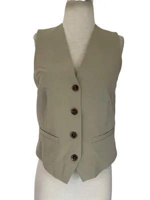 Samsoe Ramona Vest in Tan Medium Womens Sleeveless Tank Top thumbnail 5