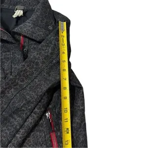 We The Free Moto Jacket‎ Leopard Print Red Trim Pockets Full Zip Size 2 thumbnail 7
