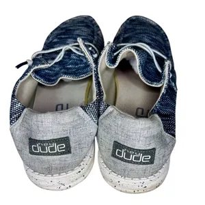 Hey Dude Shoes Womens Sz 11 Wendy Sox Gray Slip On Mocs Sneakers Fabric Flats thumbnail 3