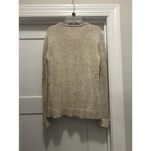 Liz Claiborne Button Cardigan Beige Sweater Medium Cotton Coastal Minimalist thumbnail 6