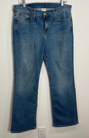 Lucky Brand Y2K Low Rise Dungarees Denim Jeans thumbnail 1