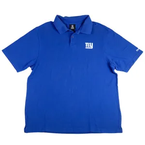 Reebok New York Giants Polo Shirt Blue NFL Team Apparel Medium‎ Pique Cotton thumbnail 3
