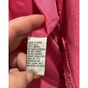 Nygard Collection Pink Silk Blend Frayed Edge Blazer Jacket Size 14 Statement thumbnail 9