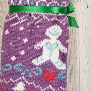 NWT Mari Clare Sherpa Lined Knit Winter Holiday Design No-Slip Slipper Socks thumbnail 7