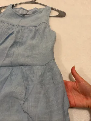 Light Blue Tiered Midi Sleeveless Dress - Size Small thumbnail 8