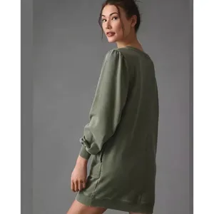 Anthropologie Daily Practice Washed Tunic Moss Green Dress NWT Size XSP thumbnail 2