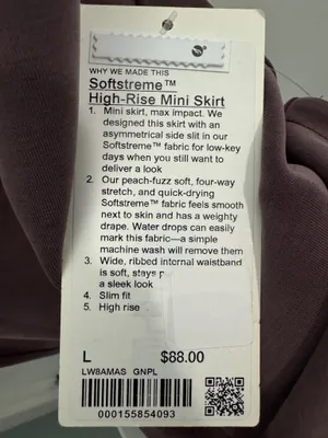 Lululemon Softstreme High Rise Mini Skirt thumbnail 3