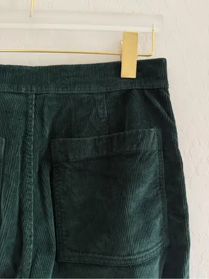 Madewell Emmett Wide Leg Corduroy Pants in Luxury Forest Green Size 26 thumbnail 8