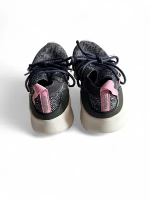 Adidas Cloudfoam Pure Grey Pink Knit Sneakers 6.5 - Like New thumbnail 5