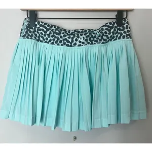 Lululemon Womens Pleat to Street Skirt Skort Sz 4 in Tranquil Blue / Ace Spot thumbnail 3