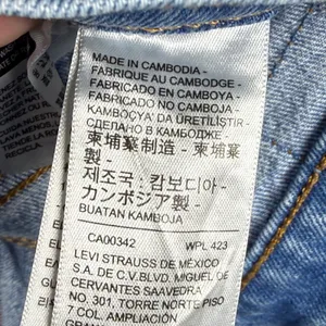 Levis 501 Original Fit Jeans Light Wash Distress High Rise Straight Leg Denim 25 thumbnail 8
