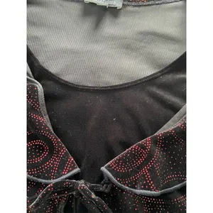 Notations Black Velvet With Red Paisley Top Whimsygoth Dark Romantic Witchy thumbnail 8