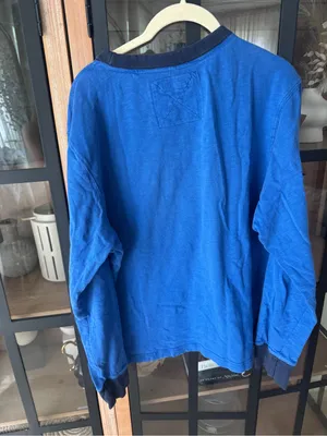 Vintage y2k cremieux long sleeve tee sweatshirt layered too 7 varsity navy patch thumbnail 3