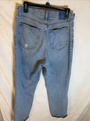 Abercrombie & Fitch Classic Light Wash High-Rise Straight Jeans thumbnail 7