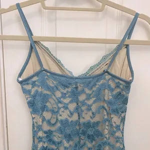 True Meaning Nude and Blue Lace Spaghetti Strap Dress thumbnail 5