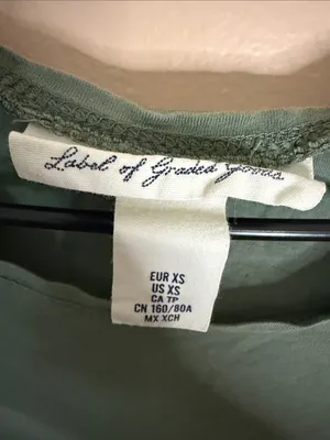H&M Olive Green Scoop Neck Short Sleeve Tee thumbnail 2